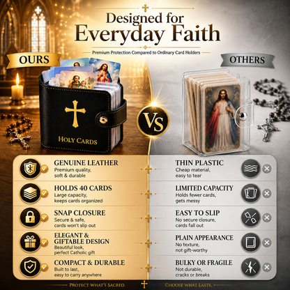 ✝️ Catholic Holy Card Binder – Portable Prayer Card Organizer & Devotional Keepsake Holder